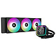 DeepCool LD360 360 mm Black all-in-one watercooling kit for processor with ARGB lighting and screen on waterblock for Intel socket and AMD