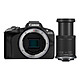 Canon EOS R50 + RF-S 18-150 mm f/3.5-6.3 IS STM Hybrid APS-C 24.2 MP camera - 4K 30p video - AF CMOS Dual Pixel II - 3" touch screen adjustable LCD display - OLED viewfinder - Wi-Fi/Bluetooth + RF-S 18-150 mm f/3.5-6.3 IS STM lens