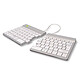 R-Go Split Break Wireless Keyboard (White) Ergonomic two-part wireless keyboard (QWERTY, French)
