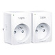 TP-LINK Tapo P110M (x 2) 2x Minis Matter-enabled 2.4 GHz Wi-Fi connected sockets and Alexa/Siri/Google Assistant voice commands