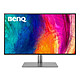 BenQ 31.5" LED - PD3225U. 4K PC monitor - 3840 x 2160 pixels - 5 ms (grey to grey) - 16:9 format - IPS panel - HDR 400 - HDMI/DisplayPort/Thunderbolt 3 - Pivot - Black.