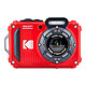 Kodak PixPro WPZ2 Red Fotocamera rugged compatta da 16 MP - zoom ottico 4x - video Full HD - schermo LCD da 2,7" - impermeabile fino a 15 m - Wi-Fi