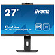 iiyama 27" LED - ProLite XUB2790QSUH-B1 Ecran PC 2.5K - 2560 x 1440 pixels - 1 ms (MPRT) - Format large 16/9 - Dalle IPS - 100 Hz - Adaptive-Sync - DisplayPort/HDMI/USB-C - Pivot - Hub USB 3.0 - Webcam - Noir
