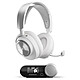 SteelSeries Arctis Nova Pro Wireless P (White). Wireless gaming headset - closed-back circum-aural - RF 2.4 GHz/Bluetooth - 360° spatial audio - ClearCast noise-cancelling microphone - USB - PC/Mac/Mobile/PlayStation compatible.
