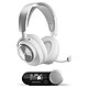 SteelSeries Arctis Nova Pro Wireless P (Blanco). Auriculares inalámbricos para juegos - circumaurales con respaldo cerrado - RF 2,4 GHz/Bluetooth - Audio espacial 360° - Micrófono con cancelación de ruido ClearCast - USB - Compatible con PC/Mac/Móvil/PlayStation.