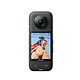 Insta360 X3 Caméra d'action 360° 5.7K avec photo 72MP, stabilisation FlowState, Wi-Fi, Bluetooth, IPX8, batterie 1800 mAh