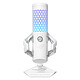 ASUS ROG Carnyx (Blanc) Microphone pour gamer - USB - condensateur cardioïde professionnel - bouton de commande multifonction - rétroéclairage Aura Sync RGB - filtre antipop - support antichoc