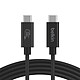 Belkin USB4 20 Gbps USB-C to USB-C Cable - Male/Male (Black) - 2 m. 2 m USB-C to USB-C 4.0 (20 Gbps) Charging and Sync Cable - Power Delivery compatible up to 240 Watts.