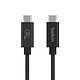 Avis Belkin Câble USB4 20 Gbps USB-C vers USB-C - Mâle/Mâle (noir) - 2 m