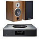 Technics SA-C600 Silver + Cabasse Antigua MT32 Walnut. 2 x 60W stereo all-in-one player - CD/DAB/USB - Wi-Fi/Bluetooth - Fast Ethernet - Chromecast/AirPlay 2 - PHONO + 75W bookshelf speaker (pair).