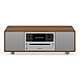 Sonoro Prestige Noyer/Argent Micro-chaîne connectée - 120 Watts - Radio FM/DAB+ - Lecteur CD - Bluetooth - AUX/RCA/USB - Sortie casque
