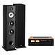 NAD C 3050 (Standard Edition) + Triangle Borea BR08 Black. Hybrid stereo amplifier 2 x 80 Watts - Wi-Fi/Bluetooth/AirPlay 2 - Gigabit Ethernet - BluOS Multiroom - HDMI eARC + 150 W floorstanding speaker (pair).