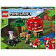 LEGO Minecraft 21179 The Mushroom House. Building set including a house, Alex, a mushroom house and a riding spider - A great gift for children and players aged 8 and over (272 pieces).