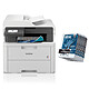 Brother DCP-L3560CDW + Inapa Tecno Reams 500 Sheets A4. 3-in-1 duplex colour laser multifunction printer (USB 2.0 / Ethernet / Wi-Fi / AirPrint / Mopria) + Carton of 5 reams of 500-sheet A4 80g white Inapa Tecno MultiSpeed paper.