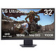 LG 32" LED - UltraGear 32GS60QC-B Ecran PC 2.5K - 2560 x 1440 pixels - 1 ms (gris à gris) - 16/9 - Dalle VA incurvée - 180 Hz - HDR10 - FreeSync - HDMI/DisplayPort - Noir
