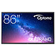 Optoma 5863RK Ecran interactif tactile 86" - 4K UHD - Dalle brillante, Haze 3 à 8% - 6 ms - 450 cd/m² - HDMI/DP/USB-C - Wi-Fi/Gigabit Ethernet - Stockage 64 Go - Slot OPS - Certification Google EDLA - Son 2.0 36 Watts