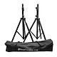 BoomTone DJ SV-200 II Lot de 2 trépieds pour enceintes avec sac de transport - tube de 35 mm de diamètre - hauteur réglable de 100 à 160 cm - 30 kg max