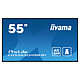 iiyama 54.6" LED - ProLite LH5565UHSB-B1 3840 x 2160 pixels 16:9 - IPS - Dalle brillante, Haze 1% - 800 cd/m² - 1200:1 - 8 ms - HDMI/DisplayPort - Ethernet - Wi-Fi - Haut-parleurs intégrés 2 x 10 W - Noir