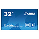 iiyama 31.5" LED - ProLite LH3275HS-B1AG 1920 x 1080 pixels 16:9 - IPS - Dalle mate, Haze 25% - 1200:1 - 500 cd/m² - 8 ms - Android OS - DisplayPort/HDMI - Ethernet/Wi-Fi - USB - Haut-parleurs intégrés 2 x 10W - 24/7 - Noir