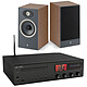 Taga Harmony HTR-1500CD Noir + Focal Theva N°1 Dark Wood Pré-amplificateur à tubes 2 x 120W avec lecteur CD et tuner FM/DAB+ - Bluetooth + Enceinte bibliothèque (par paire)