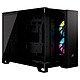 Corsair iCUE LINK 2500X RGB (Noir) Boîtier Mini Tour avec panneau et façade en verre trempé - 2 ventilateurs X RGB et iCUE LINK System Hub - Compatible ASUS BTF et MSI Project Zero