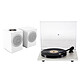 Cabasse Rialto Satin White + Rega Planar 1 Matte White. 300 watt active bookshelf speaker Ethernet / Wi-Fi / Bluetooth - Multiroom (per pair) + Belt driven vinyl turntable, 2 speeds (33-45 rpm).