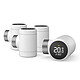 Tado Smart Thermostatic Heads X - Quattro Pack. Pack of 4 smart thermostatic heads with LCD display and adjustment knob.