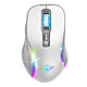 Spirit of Gamer Elite M50 - Blanco. Ratón gamer con cable o inalámbrico - diestro - sensor óptico de 8000 ppp - 6 botones programables - retroiluminación RGB.