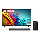 LG 55QNED85 + S70TY. QNED 4K 55" (140 cm) TV - 120 Hz - Dolby Vision IQ / HDR10 / HLG - Wi-Fi/Bluetooth/AirPlay 2 - FreeSync/VRR/ALLM - 4x HDMI 2.1 - Google Assistant/Alexa - Sound 2.0 20W Dolby Atmos + 3.1.1 Soundbar.