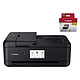 Canon PIXMA TS9550a Negro + PGI-580BK/CLI-581 BK/C/M/Y Multipack de 5 colores. Impresora multifunción 3 en 1 de inyección de tinta en color con pantalla táctil (USB / Nube / Wi-Fi / Bluetooth / AirPrint / Google Cloud Print / Tarjeta SD) + Pack de 5 cartuchos de tinta pigmentada negra y de color.