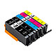 Pack of 5 PGI-530/CLI-531 BK/C/M/Y ink cartridges. Pack of 5 black/cyan/magenta/yellow ink cartridges compatible with Canon PGI-530/CLI-531.