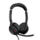 Jabra Evolve2 50 USB-C MS Estéreo Negro  Auriculares estéreo profesionales con cable - USB-C - Certificación Microsoft Skype