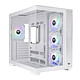 Thermaltake View 380 TG ARGB (white). Medium tower case with tempered glass walls and 4 ARGB fans.