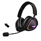 ASUS ROG Delta II Negro. Auriculares inalámbricos para jugadores - circumaurales - Bluetooth/RF 2,4 GHz - micrófono unidireccional - retroiluminación Aura Sync RGB - compatibles con PC y consola.