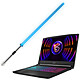 MSI Katana 15 B13VGK-1685FR Bundle The Force with SOLAARI WAAN Silver Elite lightsaber Intel Core i7-13620H 32Gb SSD 1Tb 15.6" LED Full HD 144 Hz NVIDIA GeForce RTX 4070 8Gb DLSS 3 Wi-Fi 6E/Bluetooth Webcam Windows 11 Professional + LED RGB Connected Sabre - 36" Blade 