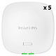 HPE Networking Instant On AP21 Wi-Fi 6 (S1T09A) x 5 Pack de 5 points d'accès intérieur Wi-Fi 6 AX1500 (AX1200 + N300) Dual-Band MU-MIMO 2x2