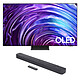 Samsung OLED TQ55S95D + JBL Bar 300. 55" (140 cm) 4K OLED TV - 100 Hz/144 Hz - HDR10+ Gaming - Wi-Fi/Bluetooth/AirPlay 2 - HDMI 2.1/ALLM/FreeSync Premium Pro - 4.2.2 70W Sound - Wireless Dolby Atmos + 5.0 Soundbar.