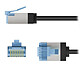 Nota Goobay Cavo RJ45 Slim Cat 6a U/FTP 2 m (Nero) .