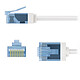 Opiniones sobre Cable Goobay Slim RJ45 Cat 6a U/UTP 0,15 m (Blanco) .