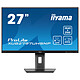 iiyama 27" LED - ProLite XUB2797UHSNP-B1 Ecran PC 4K - 3840 x 2160 pixels - 4 ms (gris à gris) - Format 16/9 - Dalle IPS - HDMI/DisplayPort/USB-C - Hub USB 3.0 - Ethernet - Pivot - Noir