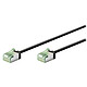 Goobay Cavo RJ45 Slim Cat 8.1 U/FTP 0,15 m (Nero) . Cavo Ethernet Categoria 8.1 U/FTP RJ45 sottile e ultra-flessibile 15 cm (nero) .