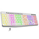 Advance R-Type Series White . Wireless gamer keyboard - RGB backlight - membrane switches - splash resistant (AZERTY, French) .