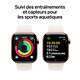 Acheter Apple Watch Series 10 GPS + Cellular 42 mm Titane Or Bracelet Sport Lumière Stellaire M/L