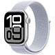 Apple Watch Series 10 GPS + Cellular 42 mm Aluminium Argent Bracelet Sport Textile Nuée Bleue Montre connectée 4G LTE - Aluminium - Étanche IP6X - GPS - Cardiofréquencemètre/ECG/SpO2/Température - Écran OLED Retina Always On - Wi-Fi 4 / Bluetooth 5.3 - watchOS 11 - Bracelet sport textile