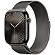 Apple Watch Series 10 GPS + Cellular 46 mm Titane Ardoise Bracelet Milanais M/L Montre connectée 4G LTE - Titane - Étanche IP6X - GPS - Cardiofréquencemètre/ECG/SpO2/Température - Écran OLED Retina Always On - Wi-Fi 4 / Bluetooth 5.3 - watchOS 11 - Bracelet milanais M/L