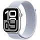 Apple Watch Series 10 GPS + Cellular 46 mm Correa textil deportiva de aluminio plateado . Reloj conectado 4G LTE - Aluminio - Resistente al agua IP6X - GPS - Pulsómetro/ECG/SpO2/Temperatura - Pantalla OLED Retina Always On - Wi-Fi 4 / Bluetooth 5.3 - watchOS 11 - Correa deportiva textil.