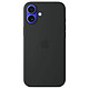 Funda de silicona Apple con MagSafe Negra Apple iPhone 16 Plus. Funda de silicona con MagSafe para Apple iPhone 16 Plus.