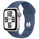 Apple Watch SE GPS + Cellular (2024) 40 mm Aluminium Argent Bracelet Sport Denim S/M Montre connectée - Aluminium - Étanche - GPS - Cardiofréquencemètre - Écran OLED Retina - Wi-Fi 4 / Bluetooth 5.3 - watchOS 11 - Bracelet sport S/M