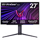 LG 26.5" OLED - UltraGear 27GS95QE-B Ecran PC 2.5K - 2560 x 1440 pixels - 0.03 ms (gris à gris) - Format 16/9 - Dalle OLED - 240 Hz - HDR10/HDR400 True Black - Compatible G-SYNC / FreeSync Premium Pro - HDMI/DisplayPort - Hub USB 3.0 - Pivot - Noir