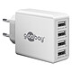 Goobay Chargeur multiport USB-A 30 W (Blanc) Chargeur secteur 30 Watts 4 ports USB-A